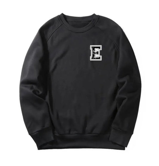 E letter Heart Print Sweatshirt